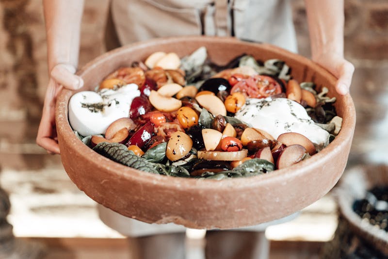 Fresh guacamole platter